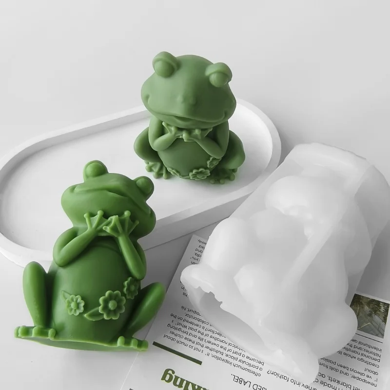 Силиконовая форма в виде лягушки свечи подсвечник для ароматерапии декоративное