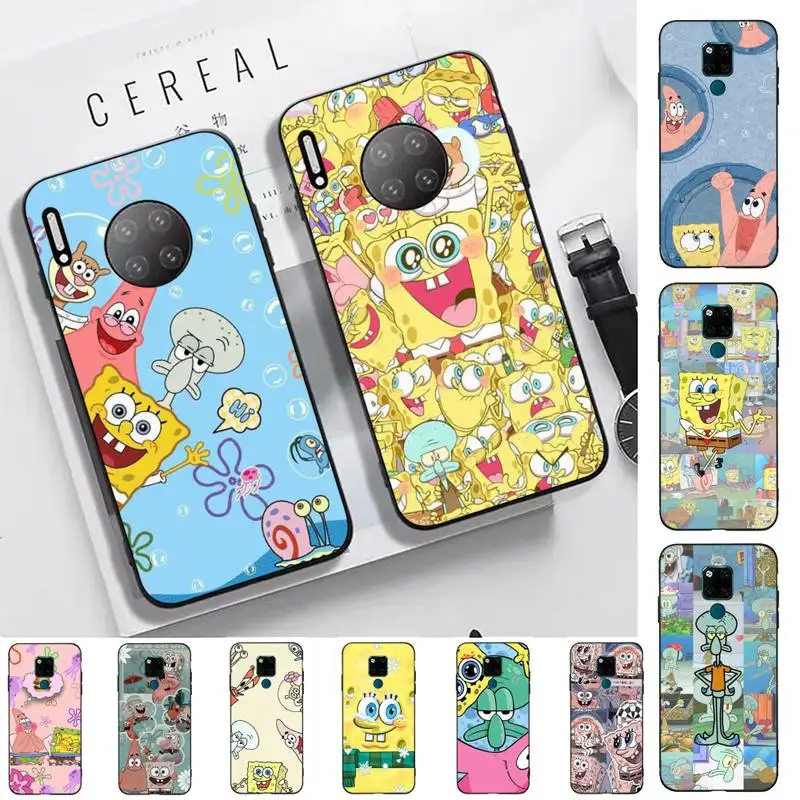 

Bandai SpongeBob Phone Case for Huawei Mate 20 10 9 40 30 lite pro X Nova 2 3i 7se