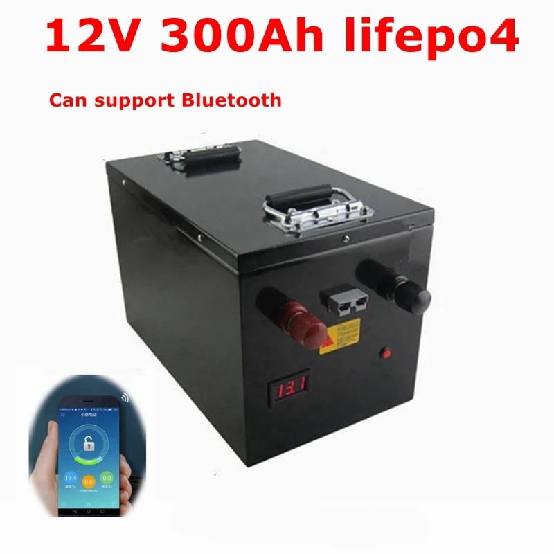 

MLG 12V 12.8V 300AH Lifepo4 lithium battery bluetooth BMS APP for 1200W 2000W inverter base station boat AGV RV + 20A Charger