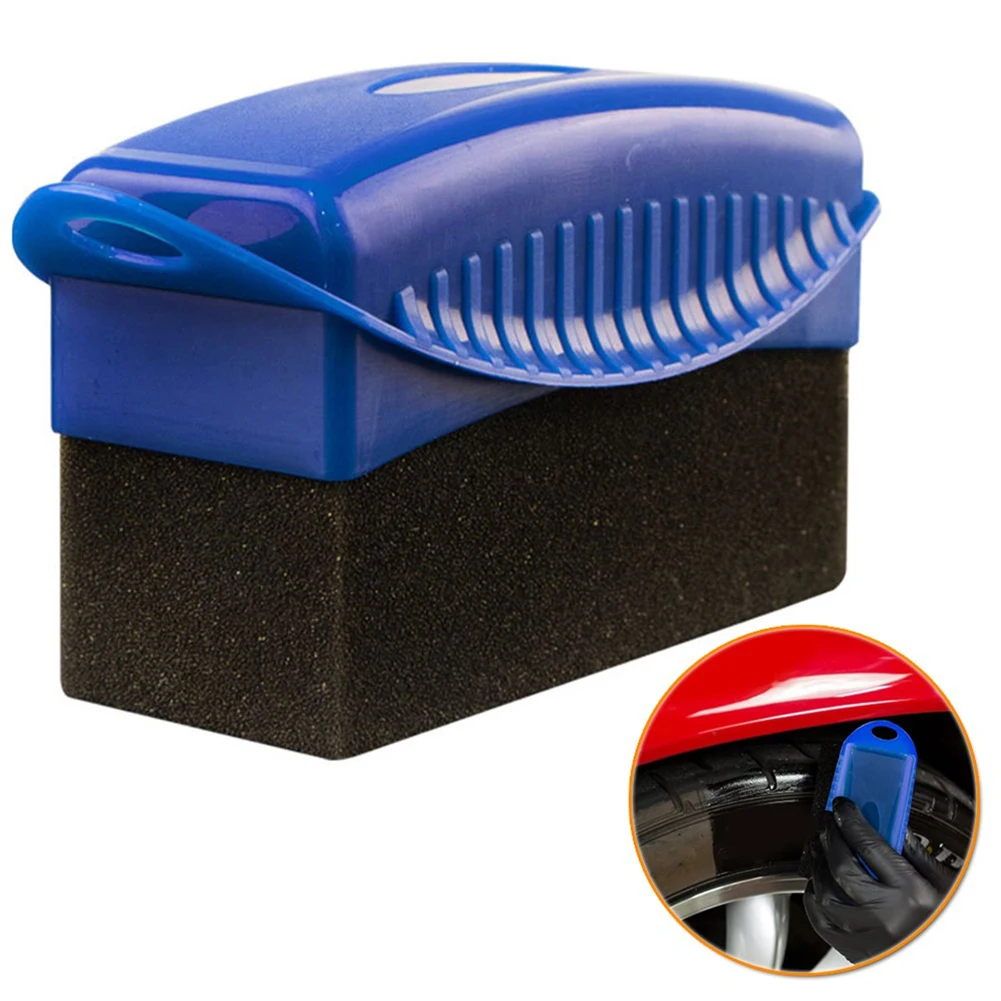 

1pcs Car Tire Polishing, Waxing, Oiling Sponge, Waxing Sponge, Blue, Yellow, And Black (without Cover) Protect Fingers And Nail