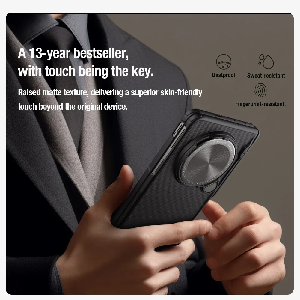 Фото Складной чехол для OPPO Find N5 5G, матовый чехол Nillkin с подставкой, чехол для камеры, защита конфиденциальности объектива №5