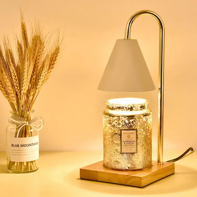 

Лампа-подогреватель свечи, лампа с воском для плавления, креативный стол для ароматерапии, деревянное основание, прикроватный Декор