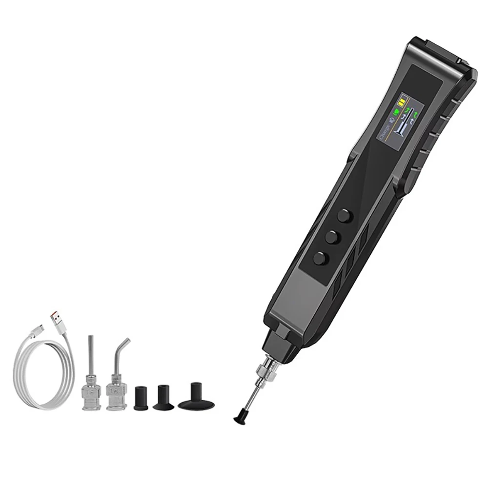 

Беспроводной портативный набор электрических вакуумных всасывающих ручек - антистатический инструмент для захвата микросхем SMT со светодиодной подсветкой, цветным TFT-экраном