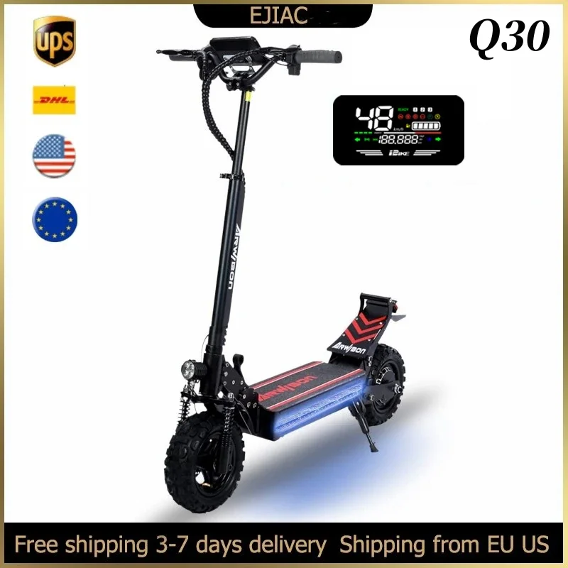 

2500W Electric Scooter Adult Long Endurance Scooter 3-Speed Adjustment 55KM/H High Speed 11 Inch Off-Road Folding E Scooter