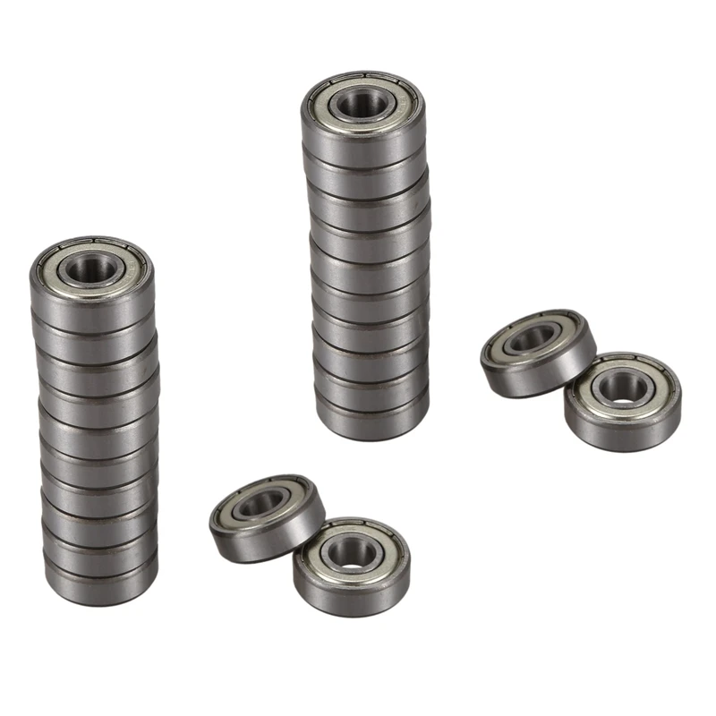 

24 Pcs 608Z 22Mm X 8Mm X 7Mm Single Row Deep Groove Ball Bearing