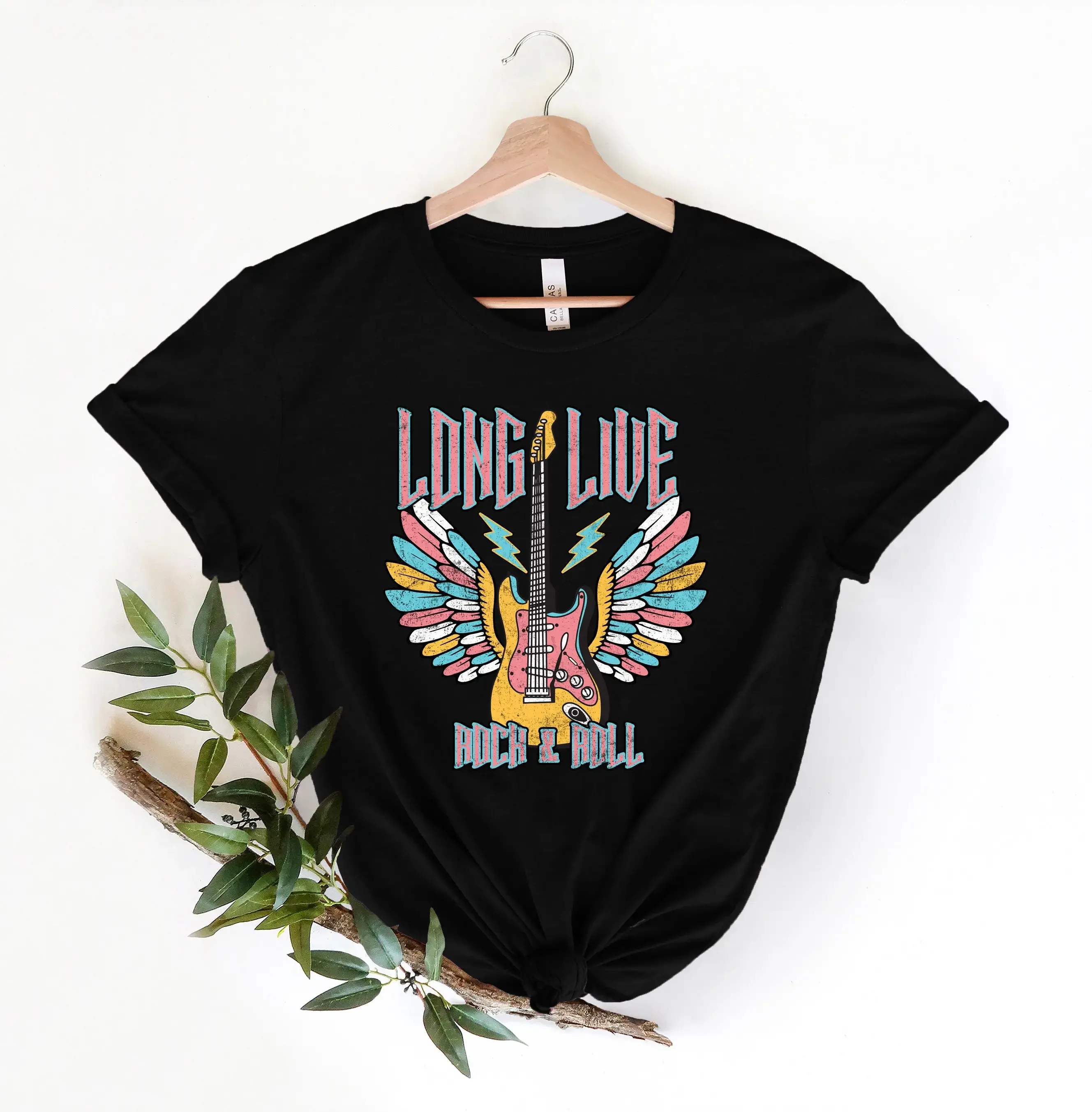 Футболка в винтажном стиле рок-н-ролл любитель музыки на гитаре песня группа