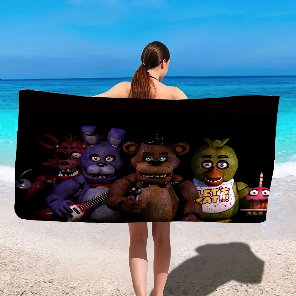 F-Fnaf Five-nights-s At F-Freddys Быстросохнущее толстое банное полотенце из чистого хлопка и