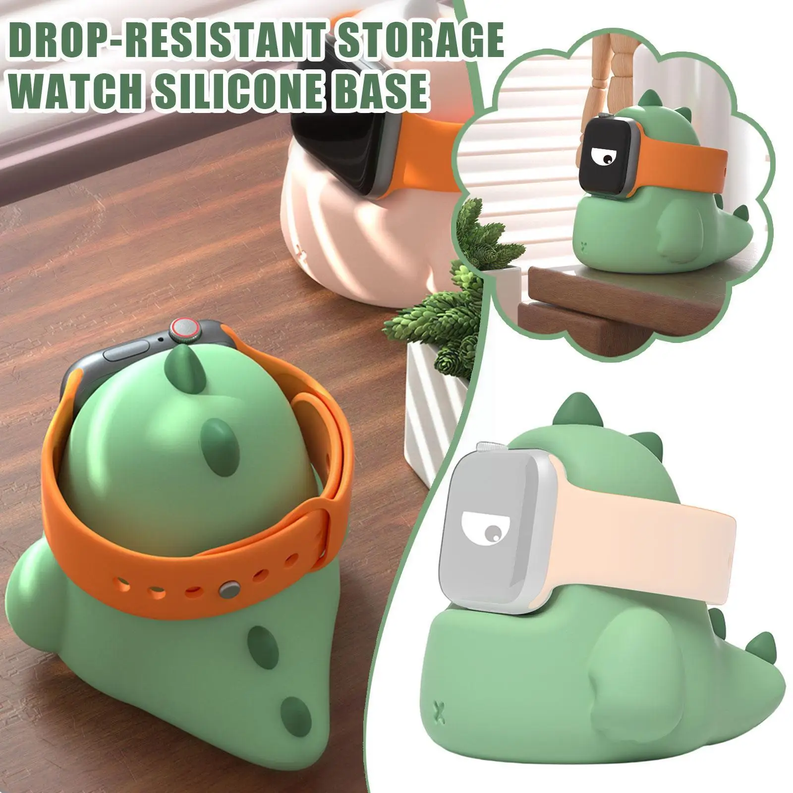

Suitable For For Charging Bracket Cute Dinosaur Shape Anti-fall Storage Watch Silicone Baseing Dock C3x0