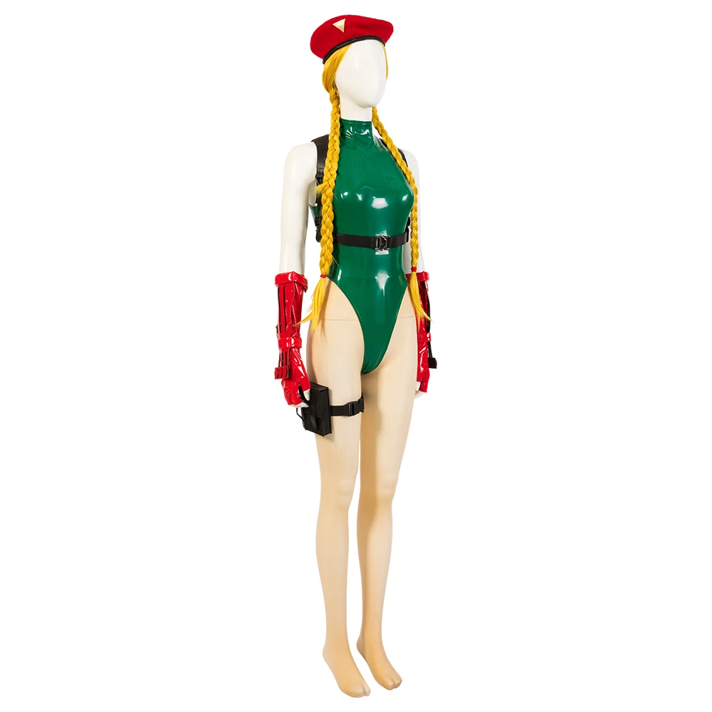 Фото Костюм для косплея Manluyunxiao Premium Quality Street Fighter Cammy White Green Bodysuit, индивидуальный размер, для Хэллоуина, Рождества, Comic Con №3
