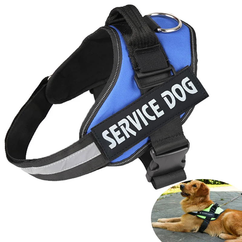

Adjustable Pet Harness Personalized Dog Harness Reflective Breathable Vest For Small Large Dog Walk NO PULL Training Accessories