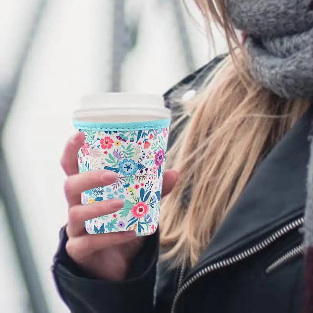 

Insulated Cup Sleeves for Drinks Reusable Iced Coffee Sleeves Heat Resistant Cup Sleeves for Hot Drinks for 16-32 for Iced