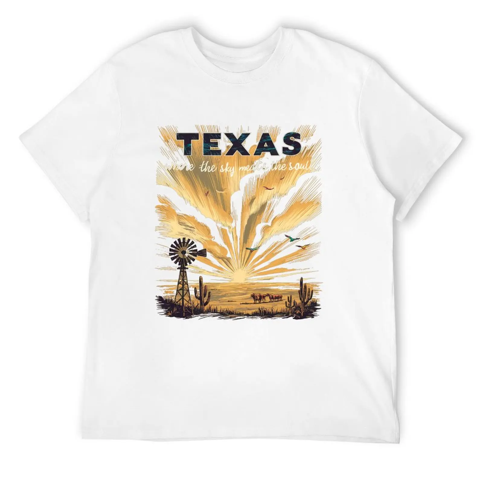 Техас где небо встречает душу Футболка BEST OF по индивидуальному заказу Футболки с