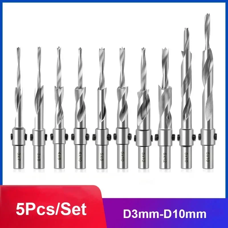 5 шт./компл. D3 мм-D10 мм деревообрабатывающая потайная головка сверло для салата