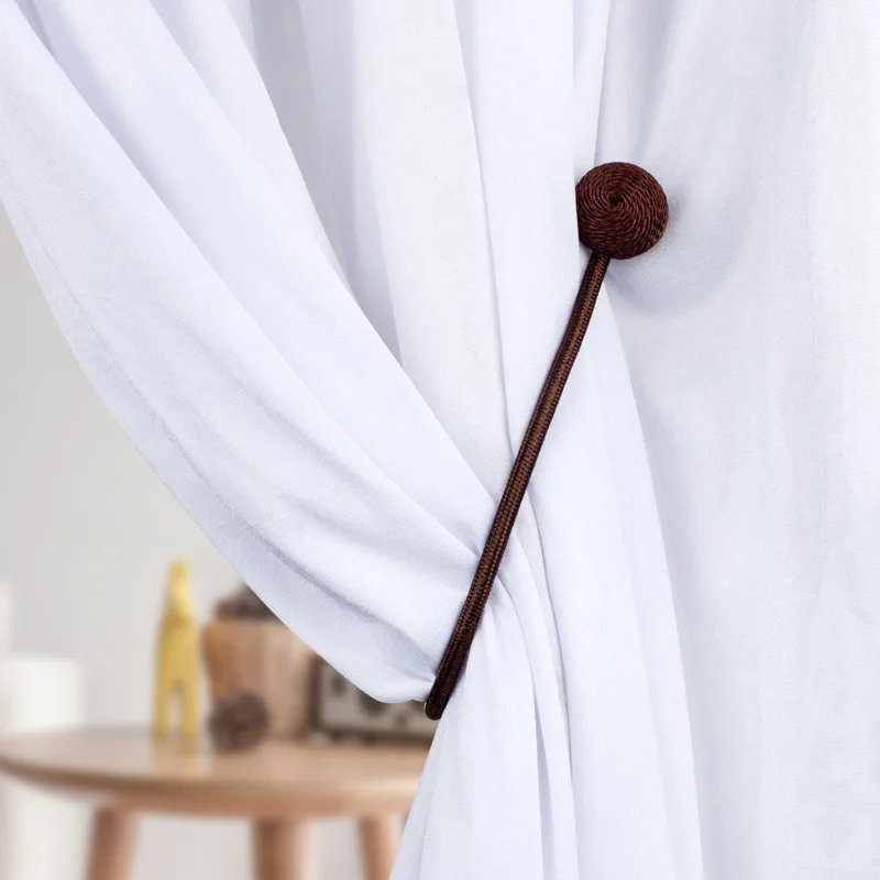 

Magnetic Ball Curtain Tiebacks Convenient Drape Tie Backs Decorative Rope Holdback Holder Home Supplies Dropship