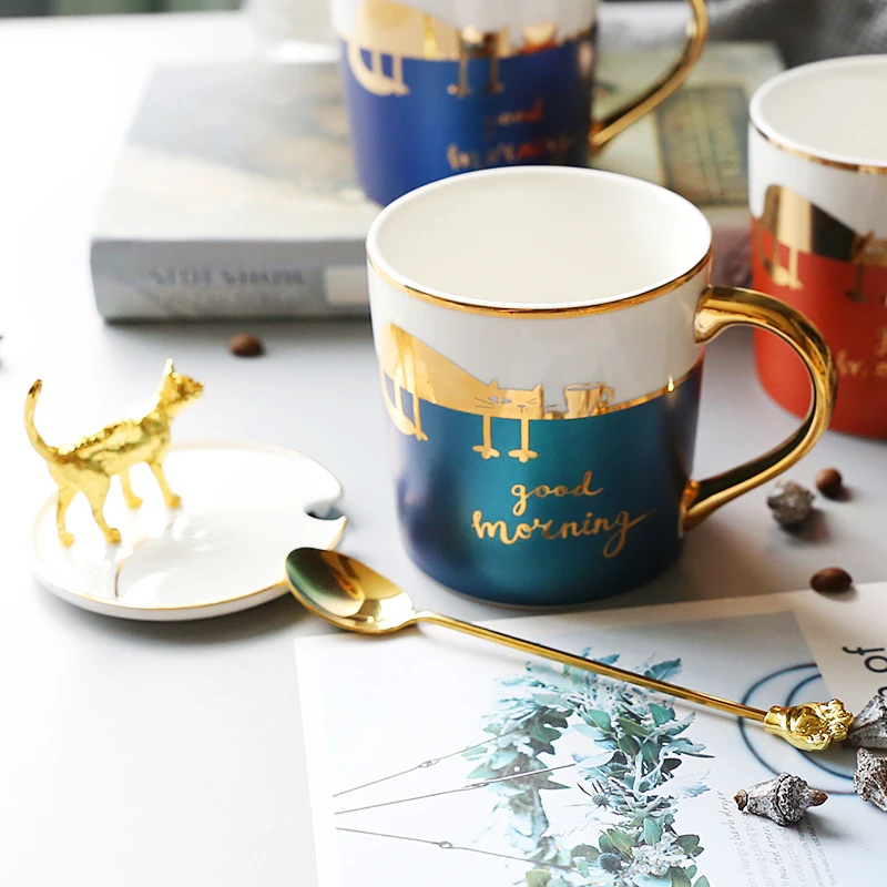 Nordic Fashion Ceramic Mugs Aesthetic Home Creativity Luxury Mugs Coffee Couple Christmas Minimalist Canecas Mug