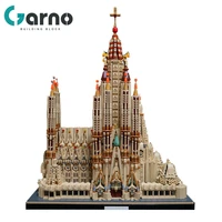 garno city house barcelona sagrada fam%c3%adlia catholicism church 10075pcs creative landmark architecture building blocks toys