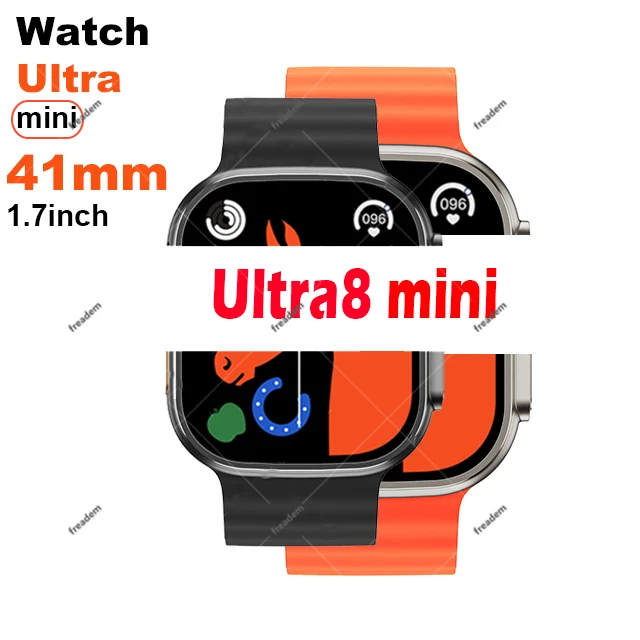 

2023 Watch Ultra for Women Ultra8 Mini 1.7inch HD Screen Bluetooth Call Wireless Charging Heart Rate 41mm Women Smart Watch