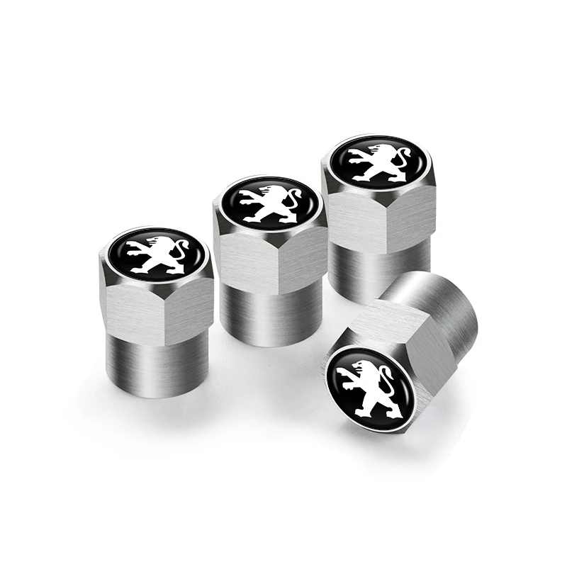 

4 шт. колпачки для клапанов шин автомобиля, обод, стержень, пылезащитные чехлы, декор для Peugeot 407 508 2008 5008 307 308 3008 206 207 208 107 106