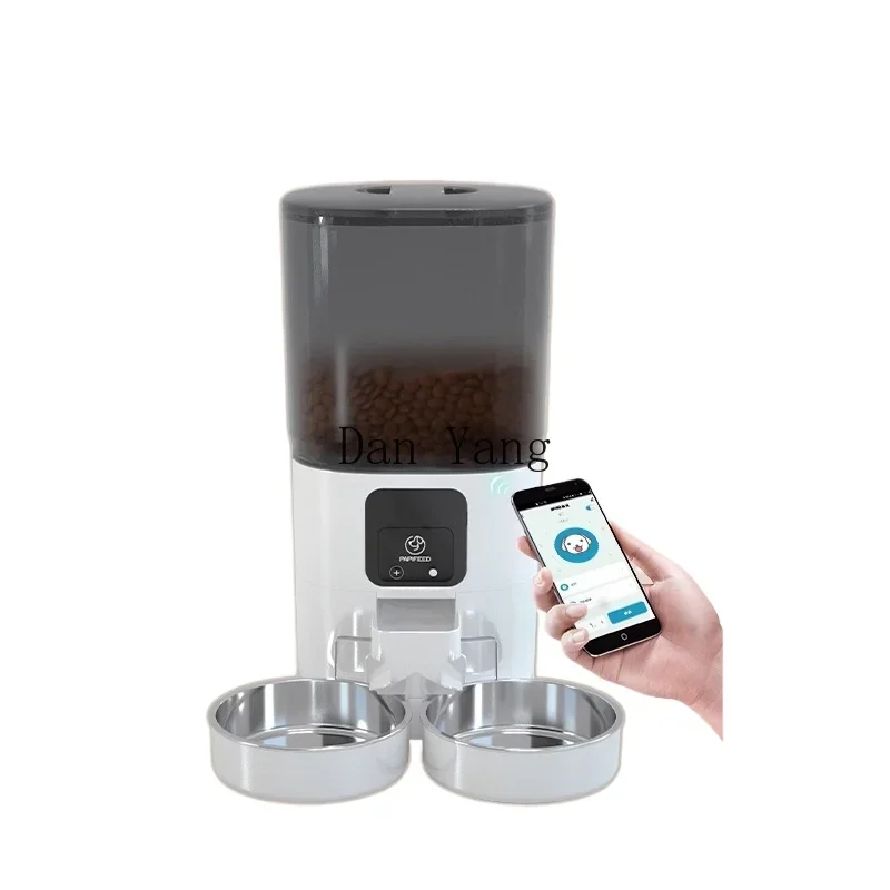 yj умная автоматическая кормушка для кошек с двойной чашей Wi-Fi количественная