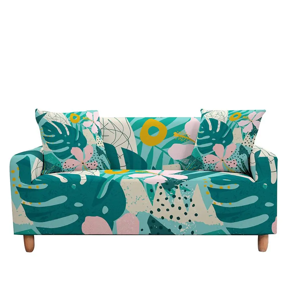 чехол на диван кресло шезлонг кровать Тропическое растение цветочный принт