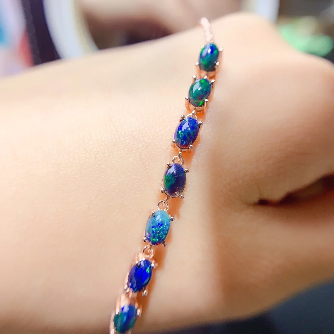 

Женский браслет из серебра 925 пробы, с натуральным опалом