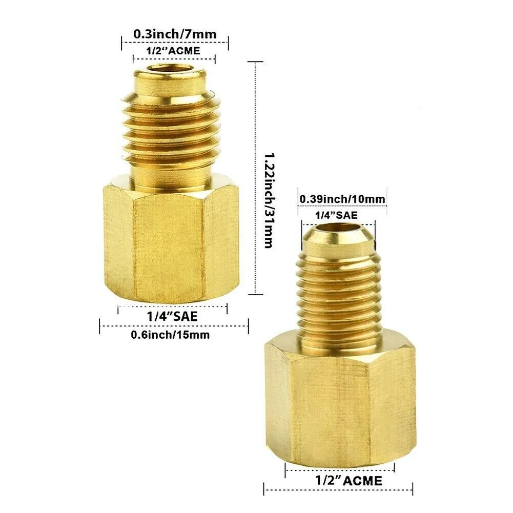 

1/4 Female Flare 1/2 Acme Male Adapter Fitting Adapter Valve Kits Brand New
