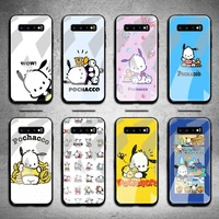 cute cartoon pochaccos phone case tempered glass for samsung s20 plus s7 s8 s9 s10 note 8 9 10 plus