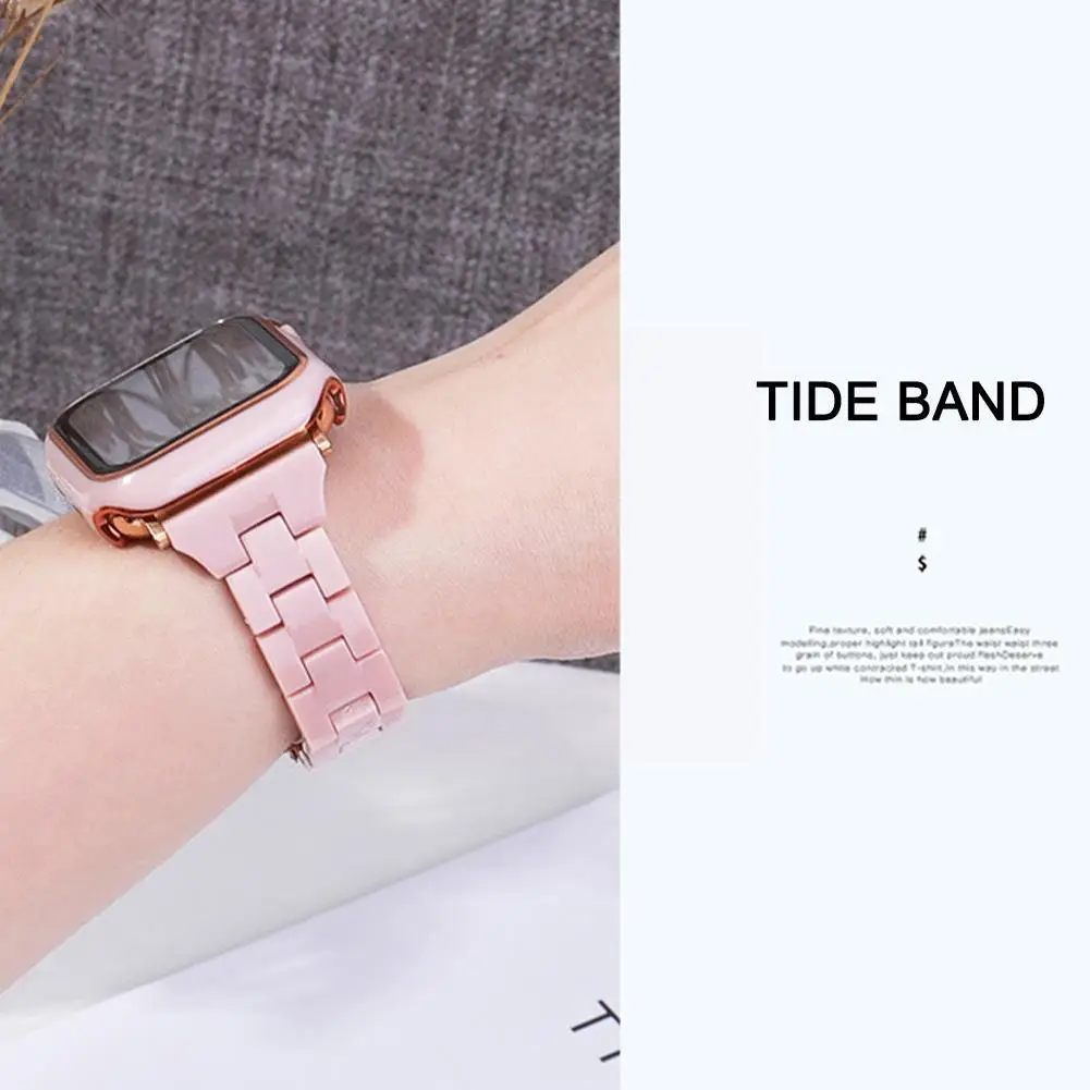 

Strap For Fashion Small Waist Pc Color For Band 38/40/41mm 42/44/45mm Imitation Resin Strap I5v3