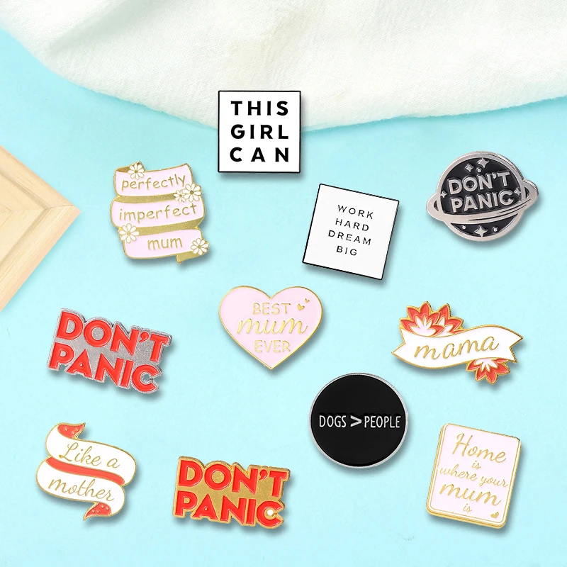 Креативная модная индивидуализированная брошь на лацкан с текстом и каплей