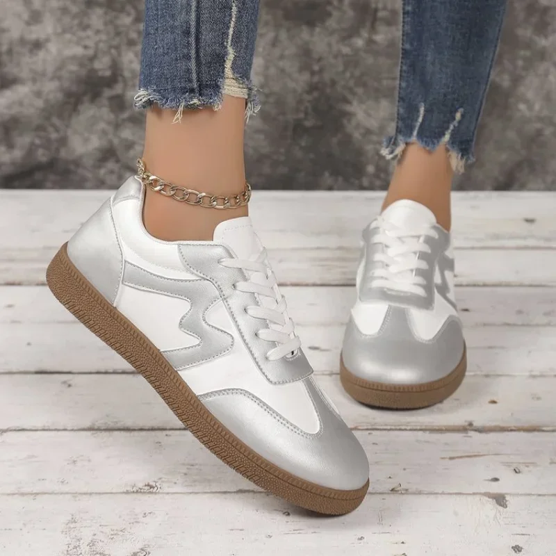 Новинка модная женская повседневная спортивная обувь на плоской подошве