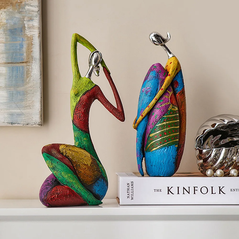 

Современный художественный домашний декор, Красочные абстрактные фигурки, фигурки для комнаты, гостиной, креативные настольные украшения, ...