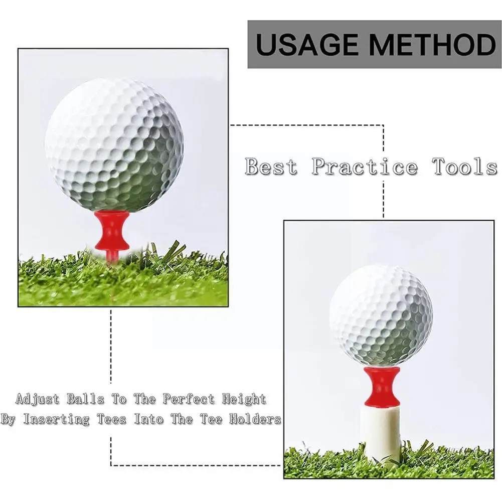 

100 Pcs/pack Professional Golf Tees 31mm 4 Inch Castle Golfer Accessory Red Z5x8