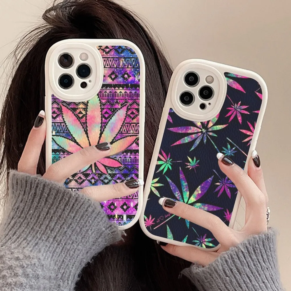 

high weeds art Phone Case Hard Leather For iPhone 14 13 12 Mini 11 14 Pro Max Xs X Xr 7 8 Plus Fundas