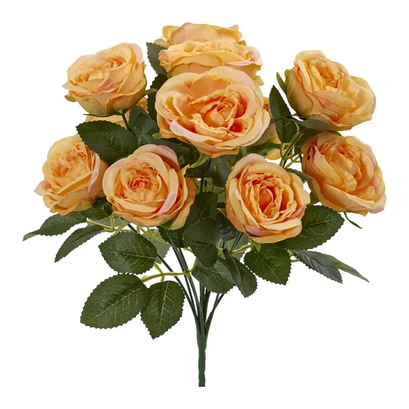 

14in. Rose Bush Artificial Flower (Set of 6), Yellow