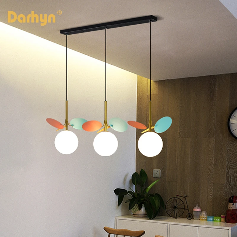 

Modern Iron Art Pendant Lights Colorful Macaron LED Hanging Lamps Living Room Bedroom Dining Room Loft Home Decor Light Fixtures