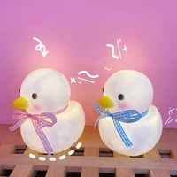 led cartoon cute duck night lights children creative bedroom decoration bedside sunset anime lamps for kids baby birthday party