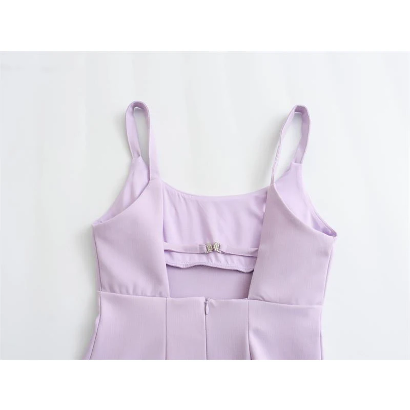 Элегантное мини-платье для женщин лето 2024 Новое поступление неэластичное платье