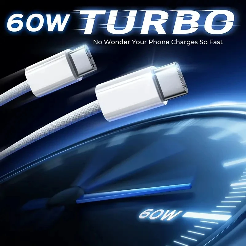 Фото PD Кабель для быстрой зарядки для Samsung S24 S23 Xiaomi 15 14 Huawei USB C TO USB Type C Кабель для iPhone 15 16 Pro Max Быстрое зарядное устройство №3