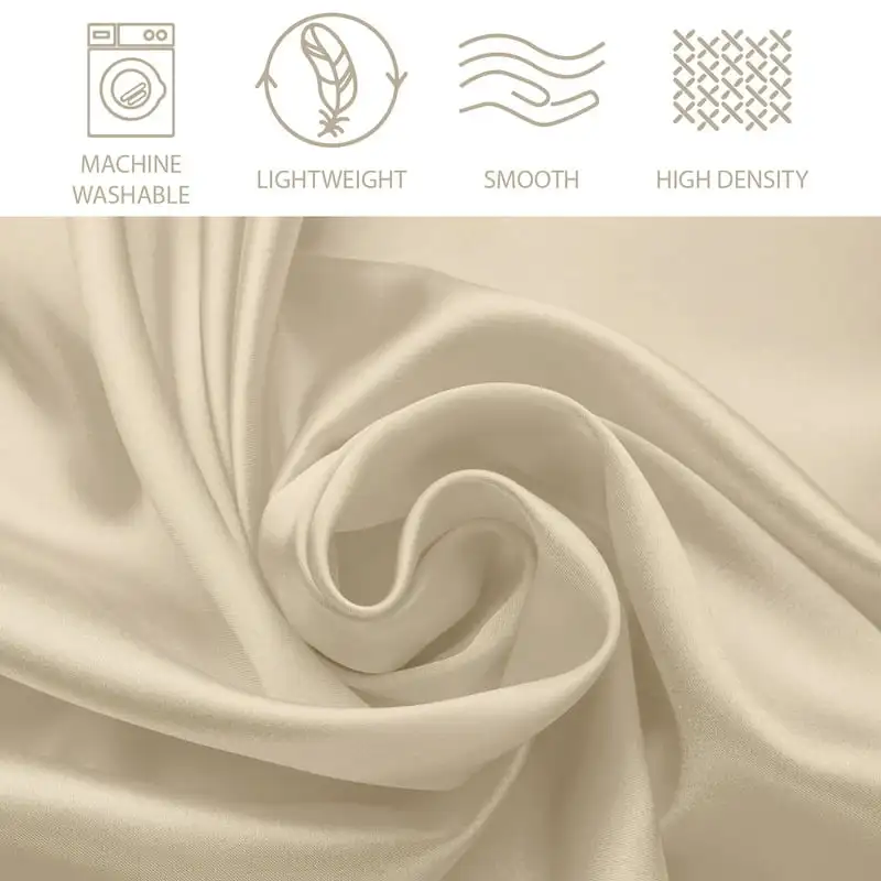

Satin Bed Sheet Set 4-Piece (Ivory, Queen)