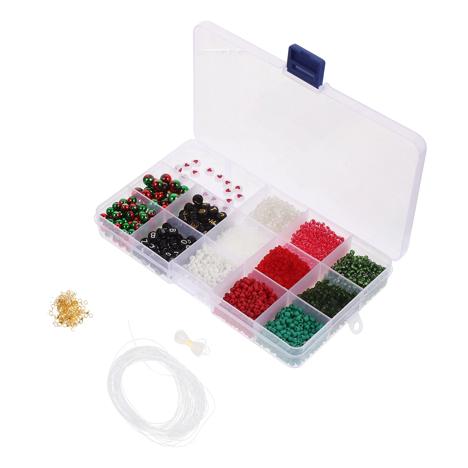 

Beads Christmas Making Kit Jewelry Bracelet Ornament Craftkids Colorful Charms Diy Alphabet Spacer Suppliesteens Cane Metallic
