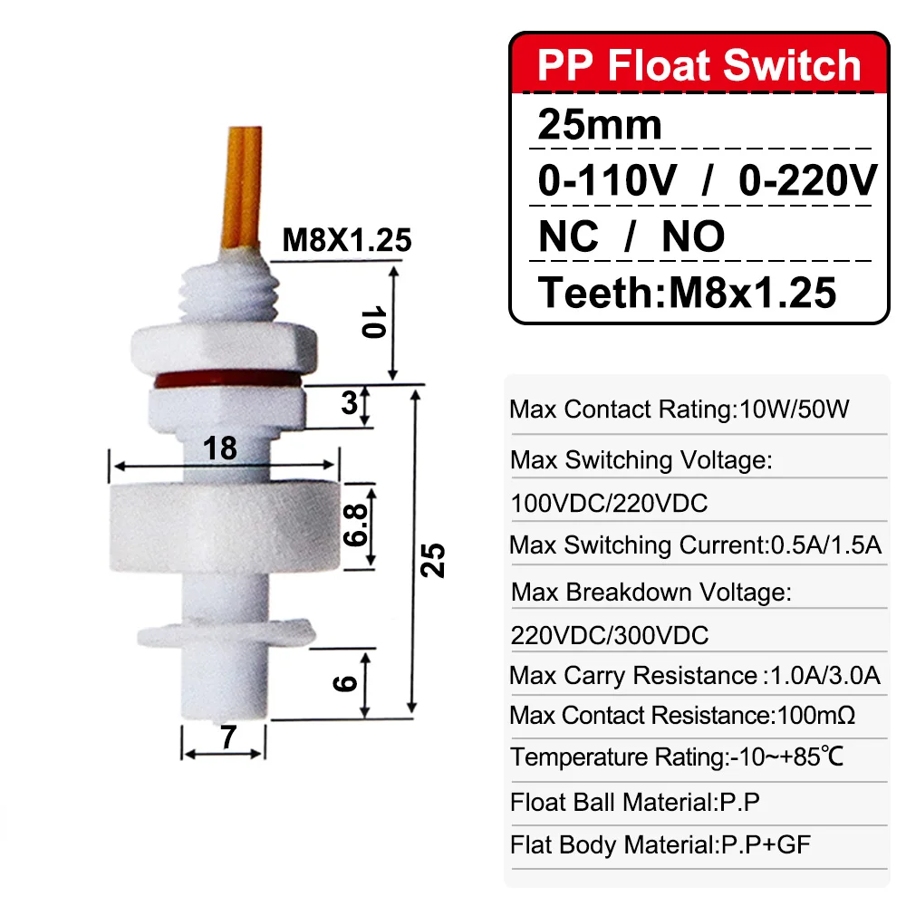 

Поплавковый выключатель GoGoPanda ZP2508-ZP15010
