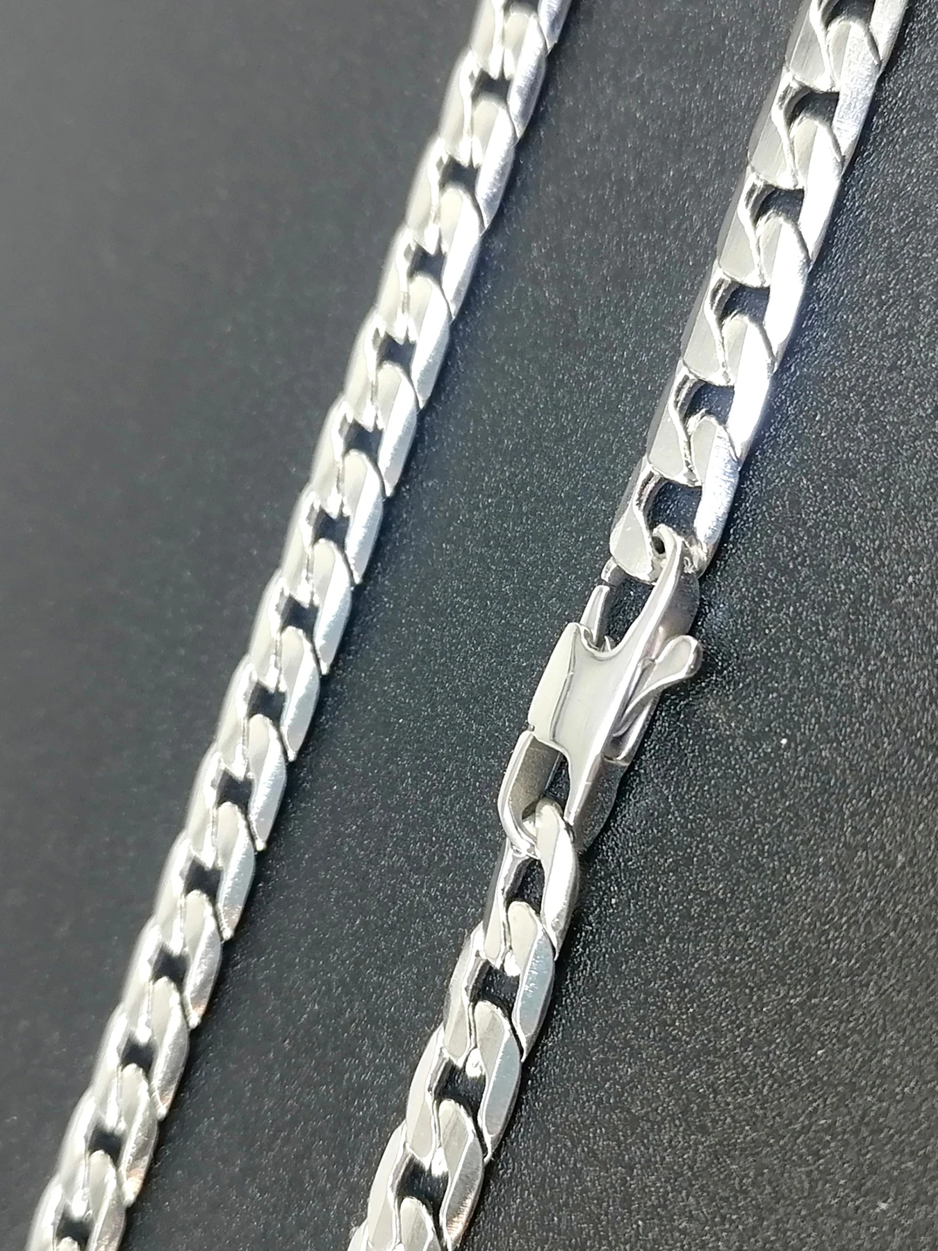 Панцирная цепь из кубинской стали для мужчин ожерелье нержавеющей ширина 6/8/12 мм