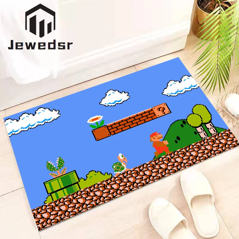 Игровой ковер в стиле Марио Домашний напольный входная дверь для кухни коврики