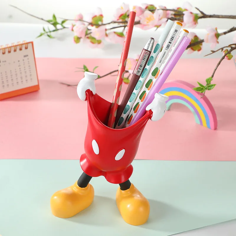 Disney Kawaii Mickey перчатка держатель для ручек аниме милый мультяшный карандаш