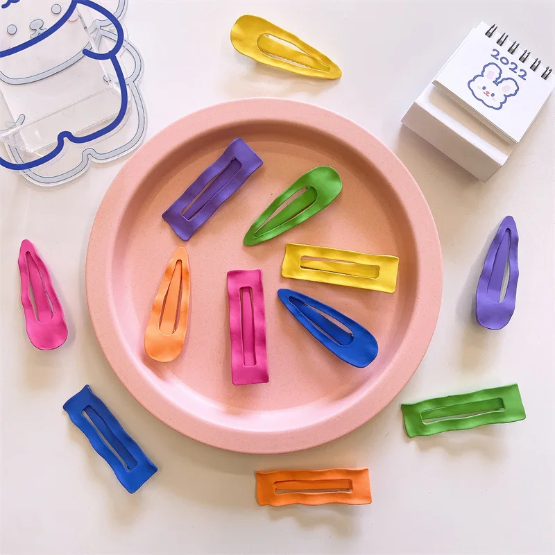 

Children's Spring Color Water Wave Pattern Hairpin Girls Spray Paint Korean Version of The Parent-child Style Hair Accessories