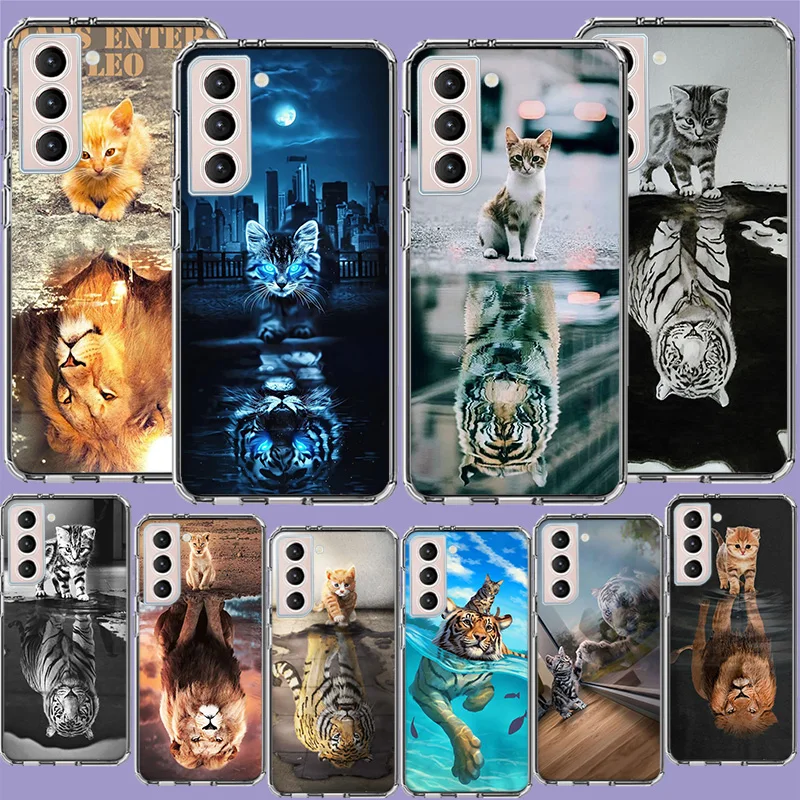 

Прозрачный силиконовый чехол для телефона с изображением Льва, тигра, короля для Galaxy Samsung A10, A20E, A30, A40, A50, A70, A01, A11, A21, A21S, A31, A41, A51, A71, 5G A9, A8