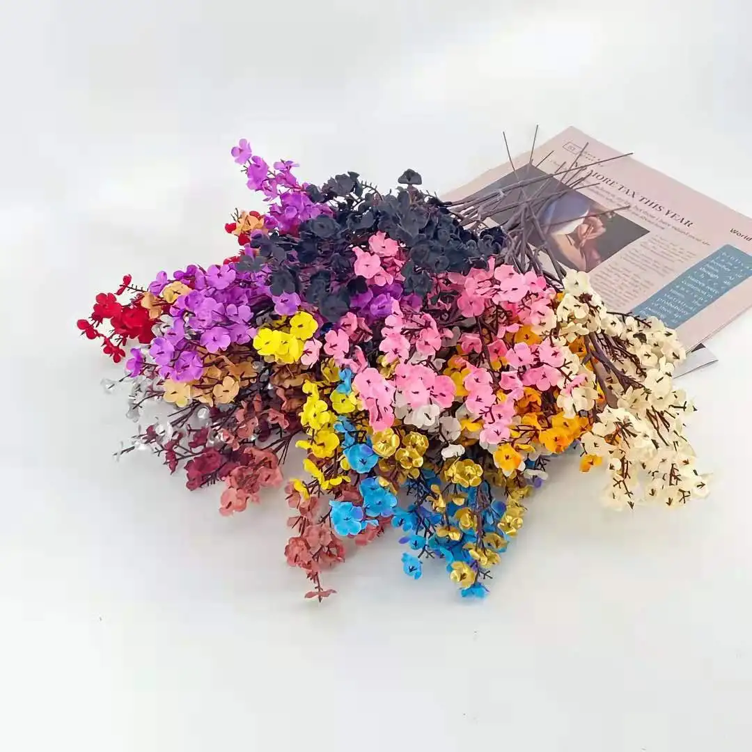 

Wedding Decoration Artificial Flower Plum Blossom Peach Branch Silk Flower Tree Flower Bud for Party Decoration Home Decoration