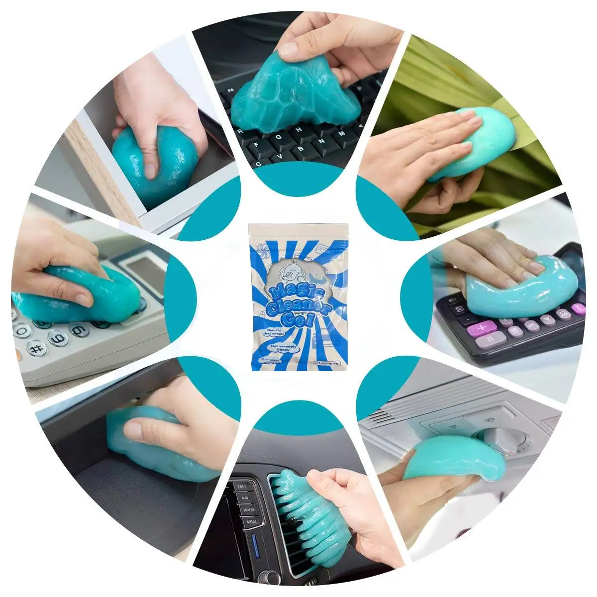 1 шт. автомобильный пылеочиститель для слайма