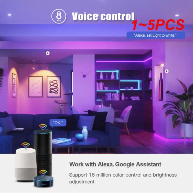 

Умная Светодиодная лампа Tuya 15 Вт с Wi-Fi, E27, RGB, с регулируемой яркостью, с приложением Smart Life, голосовым управлением для Google Home, Alexa, 1 ~ 5 шт.