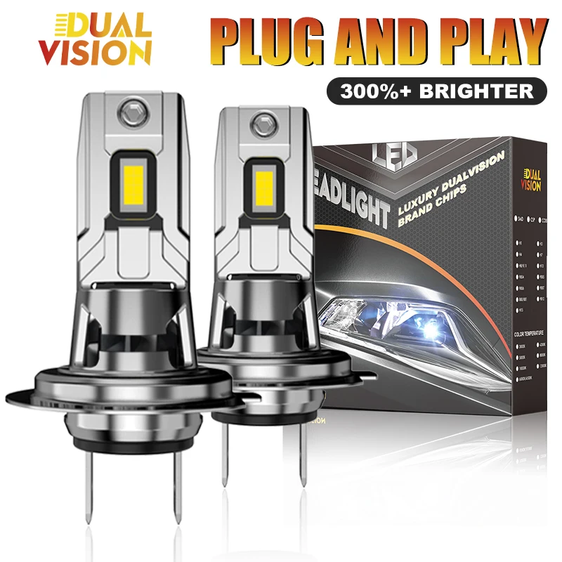 Dualvision H7 Светодиодные Автомобильные Фары Беспроводные Турбо-галогенные Белые 6000K